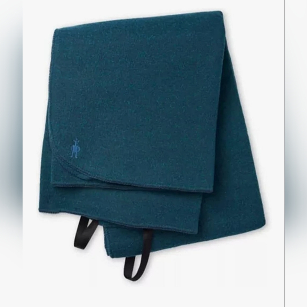 SmartWool Hudson Trail Oversized Throw Blanket Merino Wool ~OCEAN ABYSS **NEW** - Picture 2 of 6
